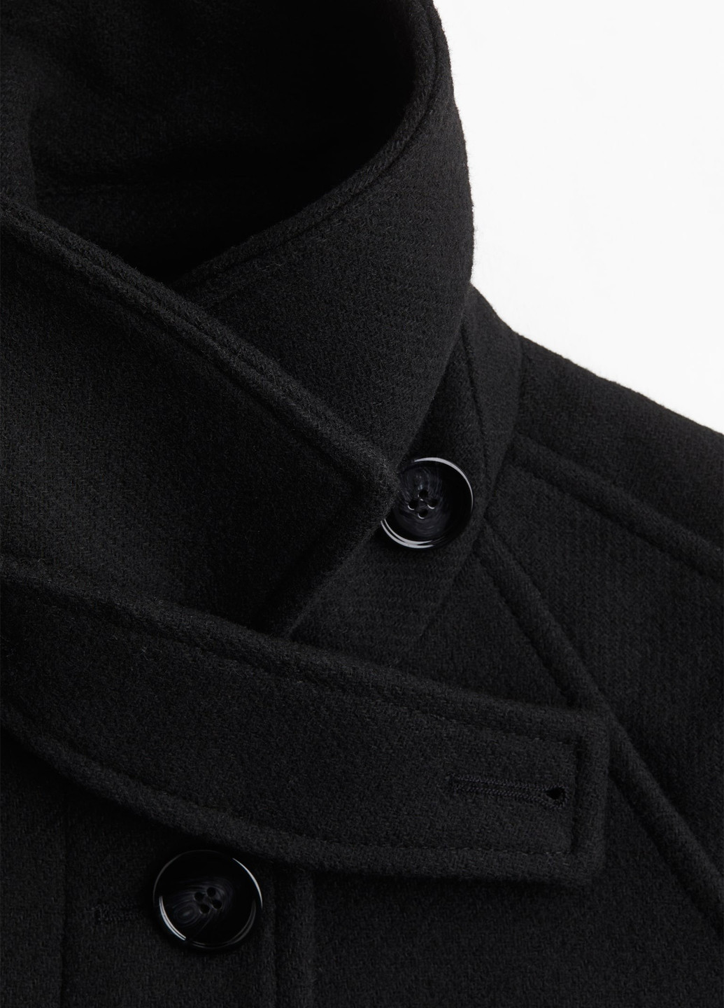 Чорне демісезонне Пальто однобортне H&M