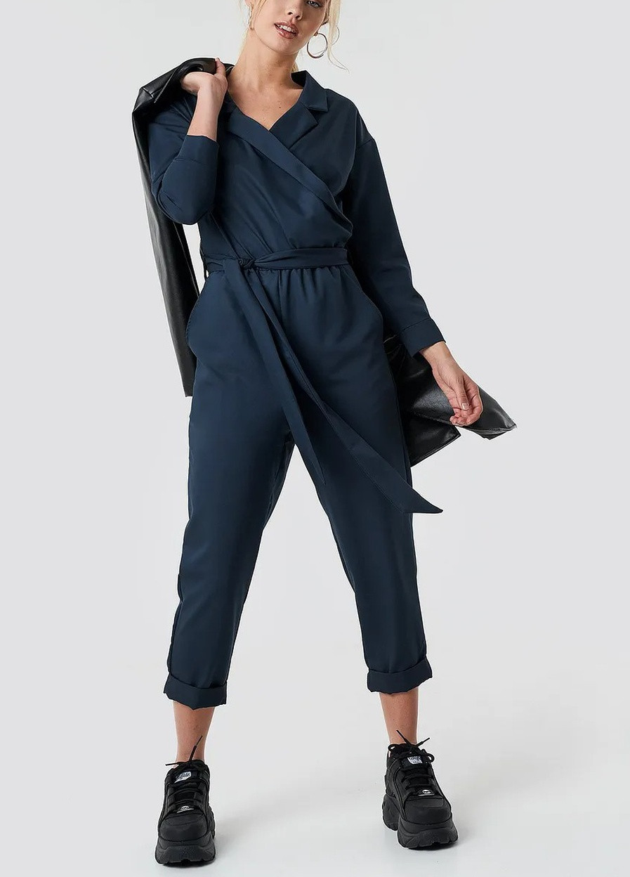 Комбінезон NA-KD однотонний синій кежуал