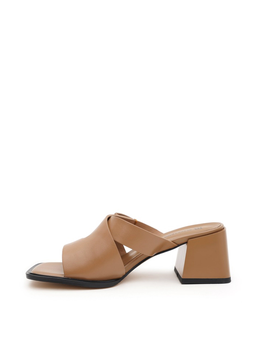 Коричневые сабо Blizzarini на среднем каблуке