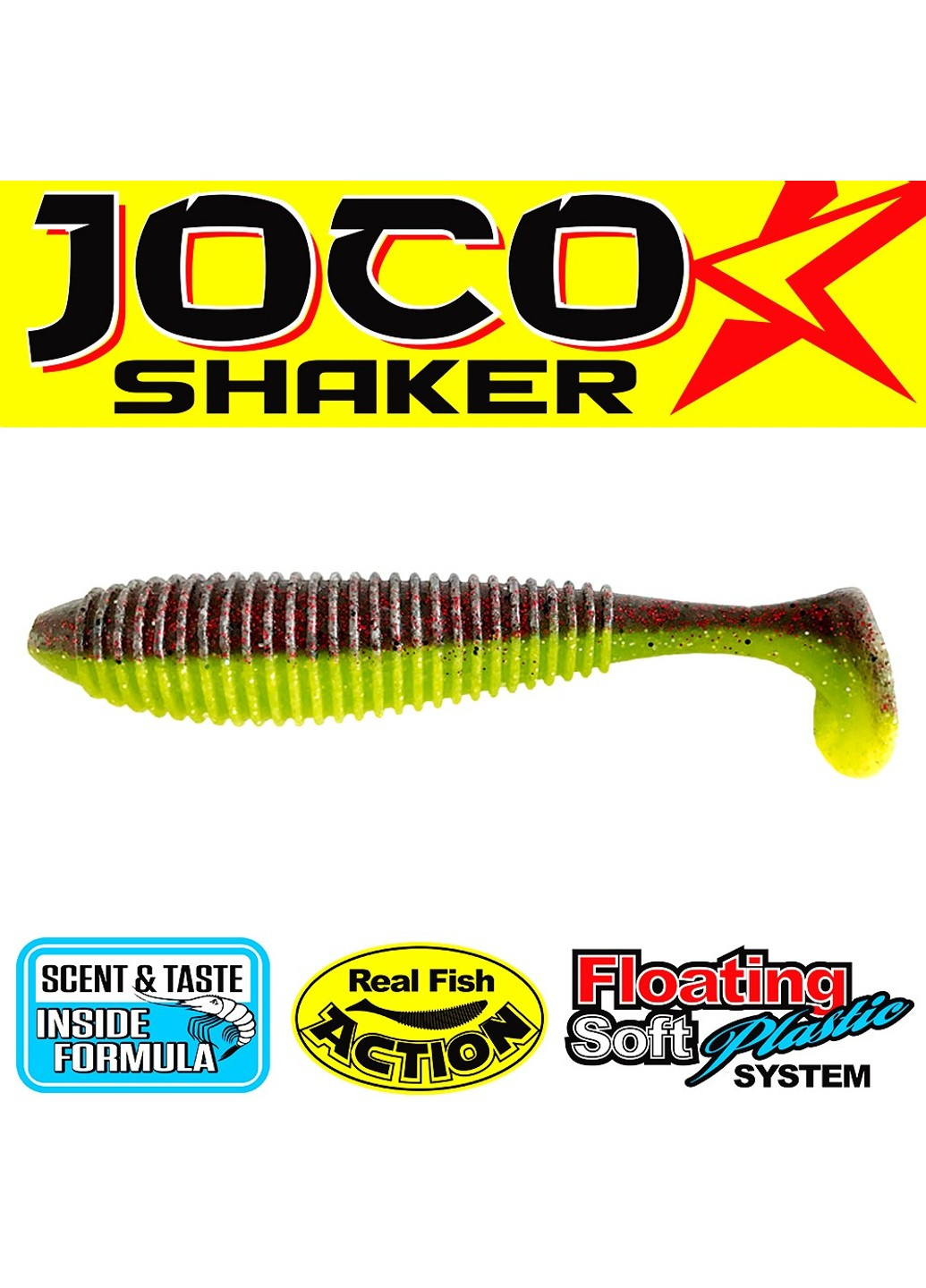 Силикон Joco Shaker 4.5in / 114мм / 3шт / (цвет T44) (140303-T44) Lucky John (252650508)