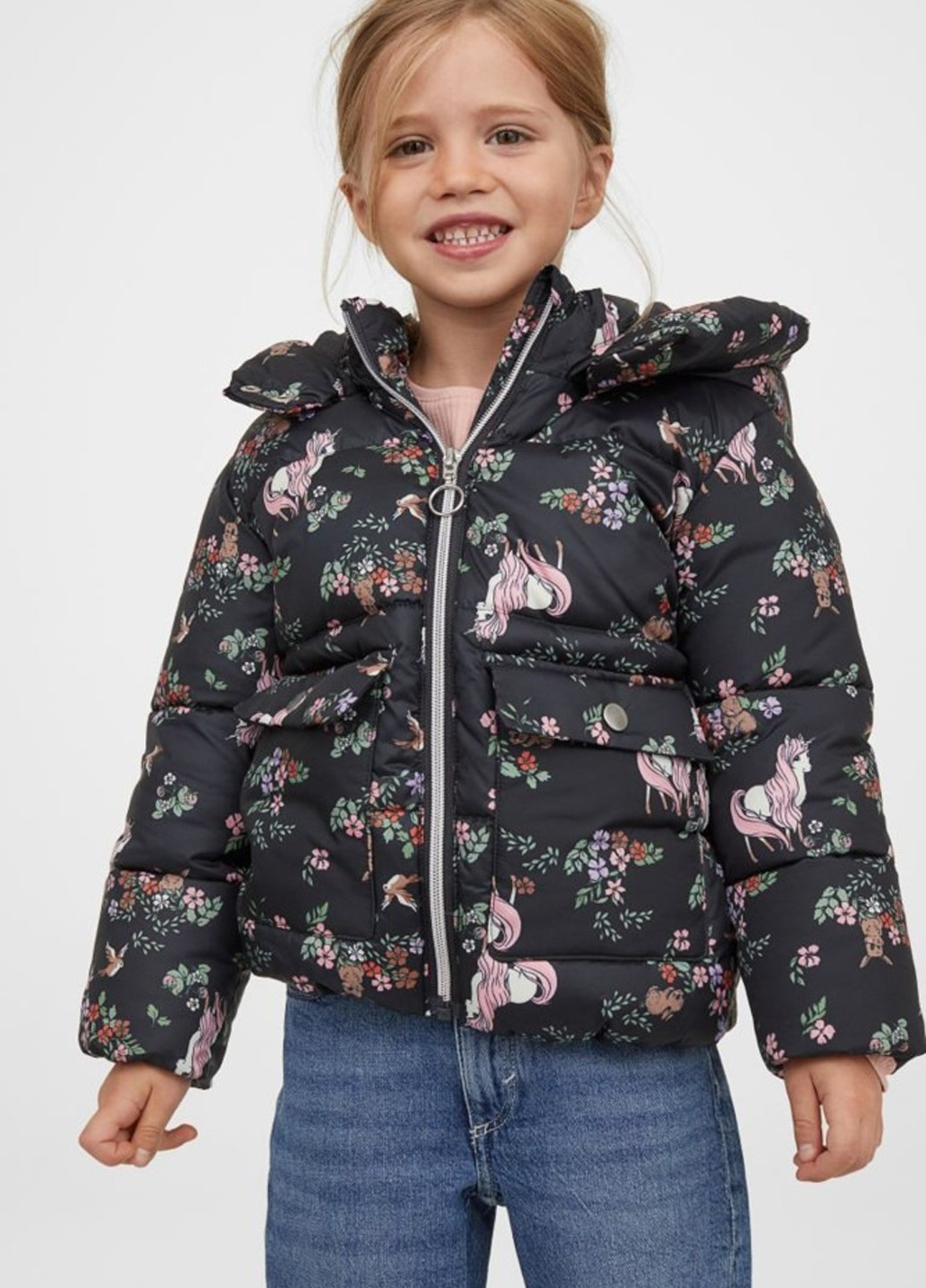 Чорна демісезонна куртка H&M