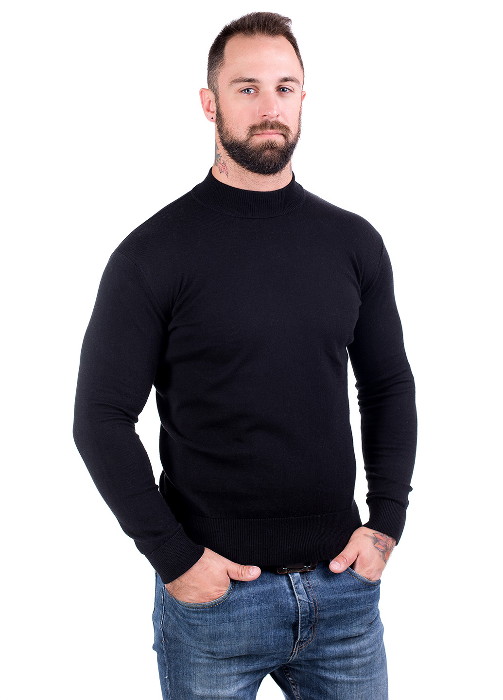 Чорний демісезонний светр джемпер Viviami