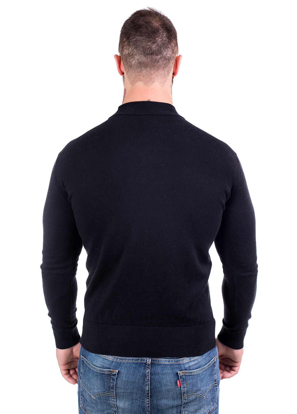 Черный демисезонный свитер джемпер Viviami