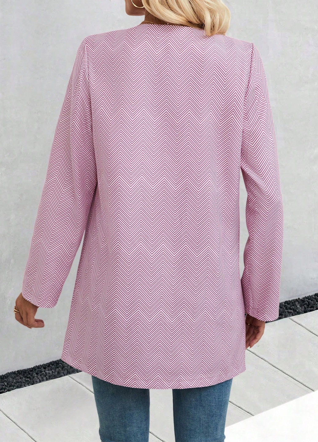 Світло-рожеве демісезонне Пальто SHEIN