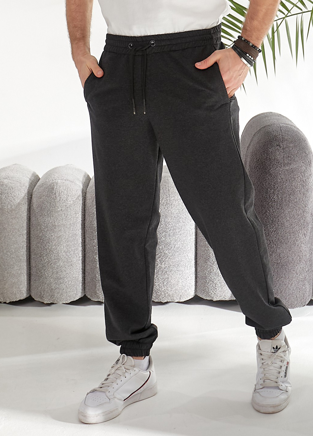 Графитовые кэжуал демисезонные джоггеры брюки Demma