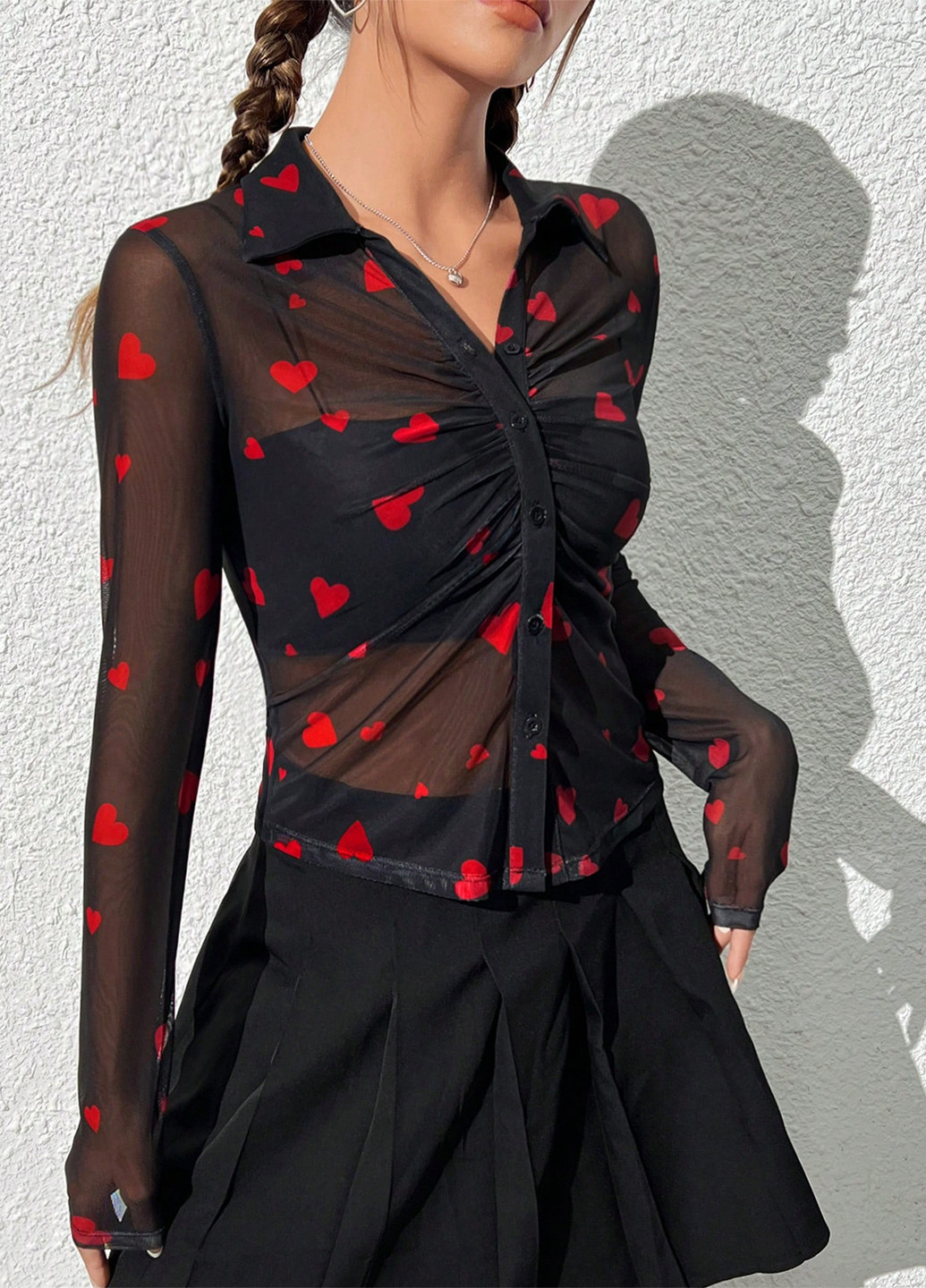 Чёрная блуза SHEIN