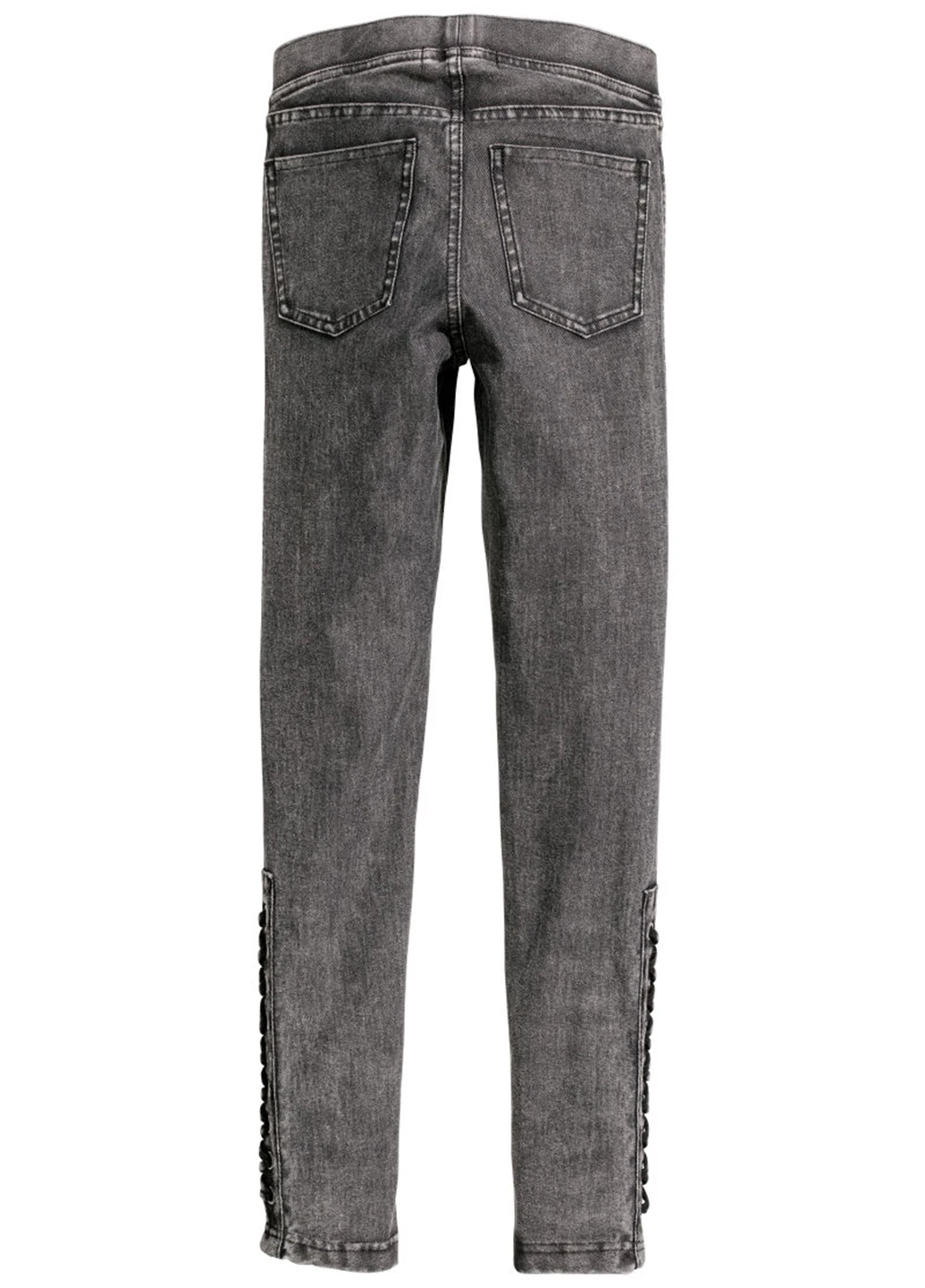 Серые демисезонные джеггинсы H&M