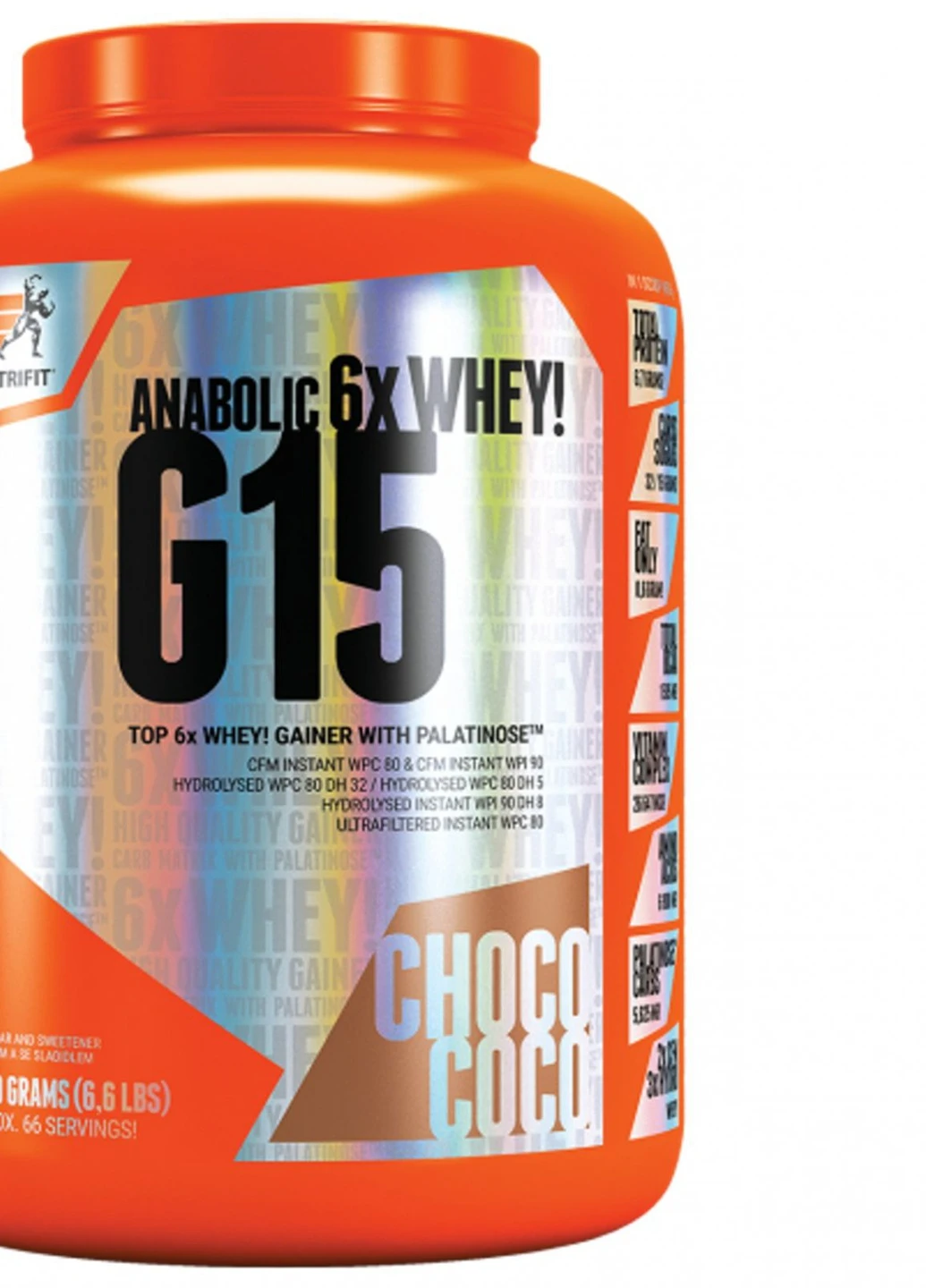 Гейнер G15 Anabolic Gainer 3000 g (Chocolate) Extrifit (255390340)