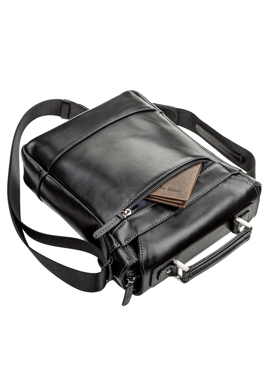 Чоловіча шкіряна сумка 24х28х7 см Shvigel (252133833)
