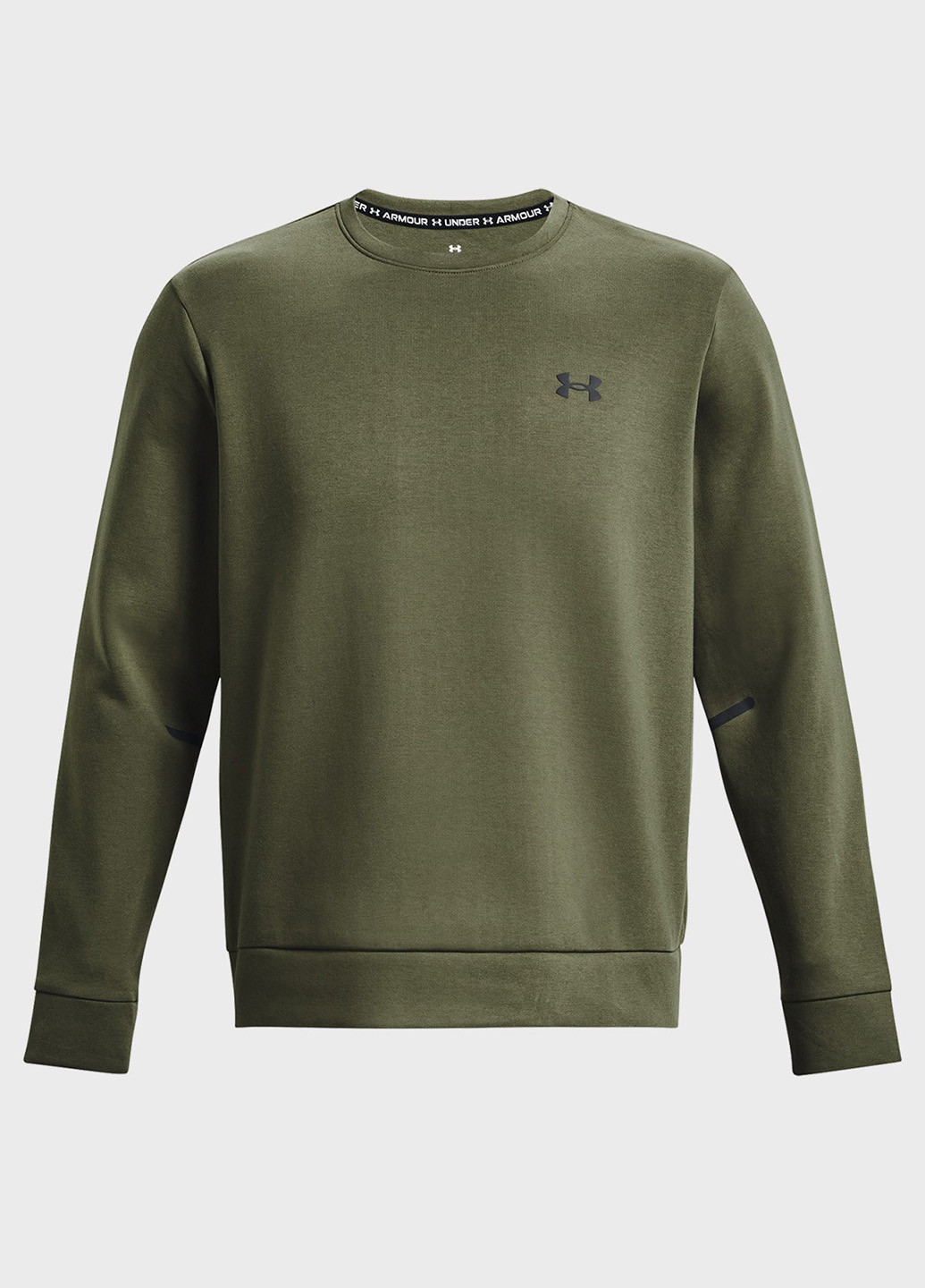 Хаки свитшот Under Armour логотип без декора (263207366)