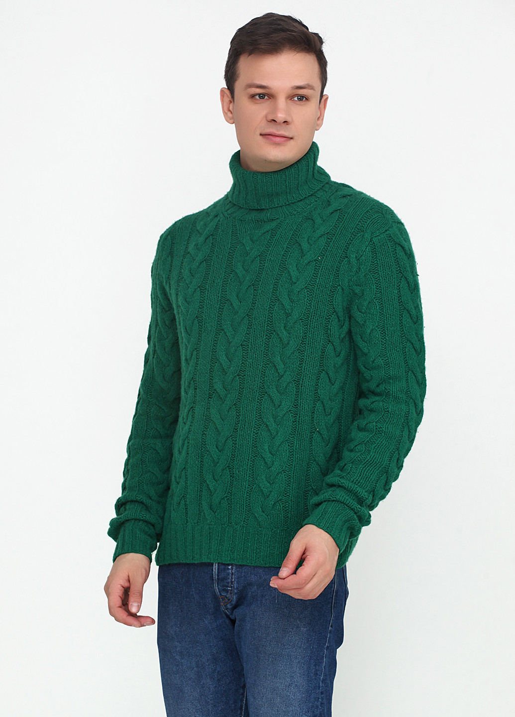 Зелений демісезонний светр хомут Ralph Lauren