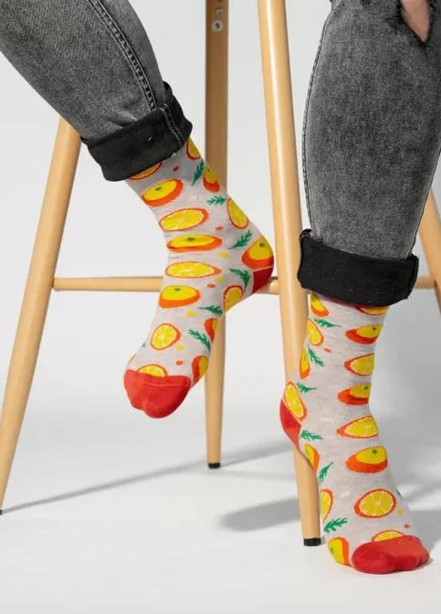Бежеві шкарпетки V&T Socks малюнки (251954821)