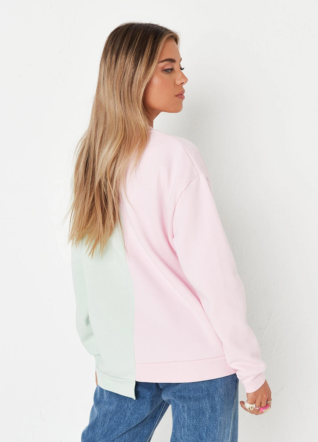 Комбинированный свитшот Missguided надпись без декора (260378037)