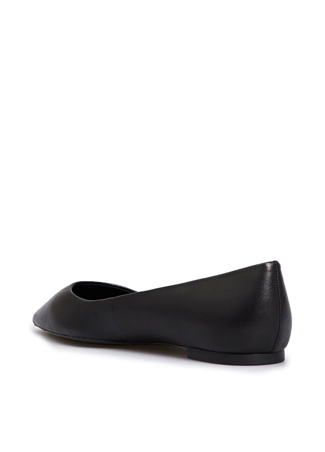 Жіночі балетки Tommy Hilfiger | чорні однотонні логотип натуральна шкіра (307149448)