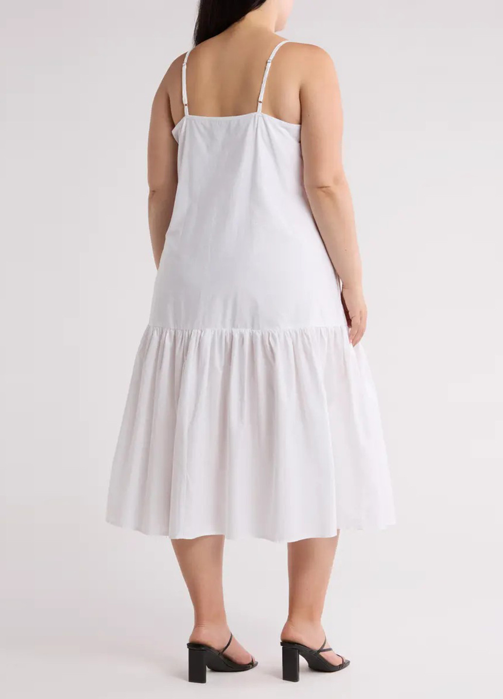 Белое кэжуал платье а-силуэт DKNY однотонное