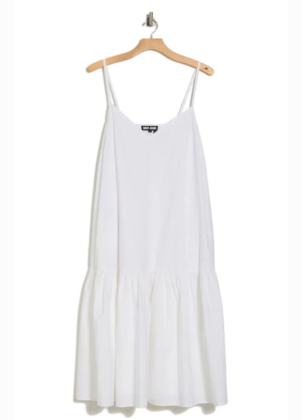 Белое кэжуал платье а-силуэт DKNY однотонное