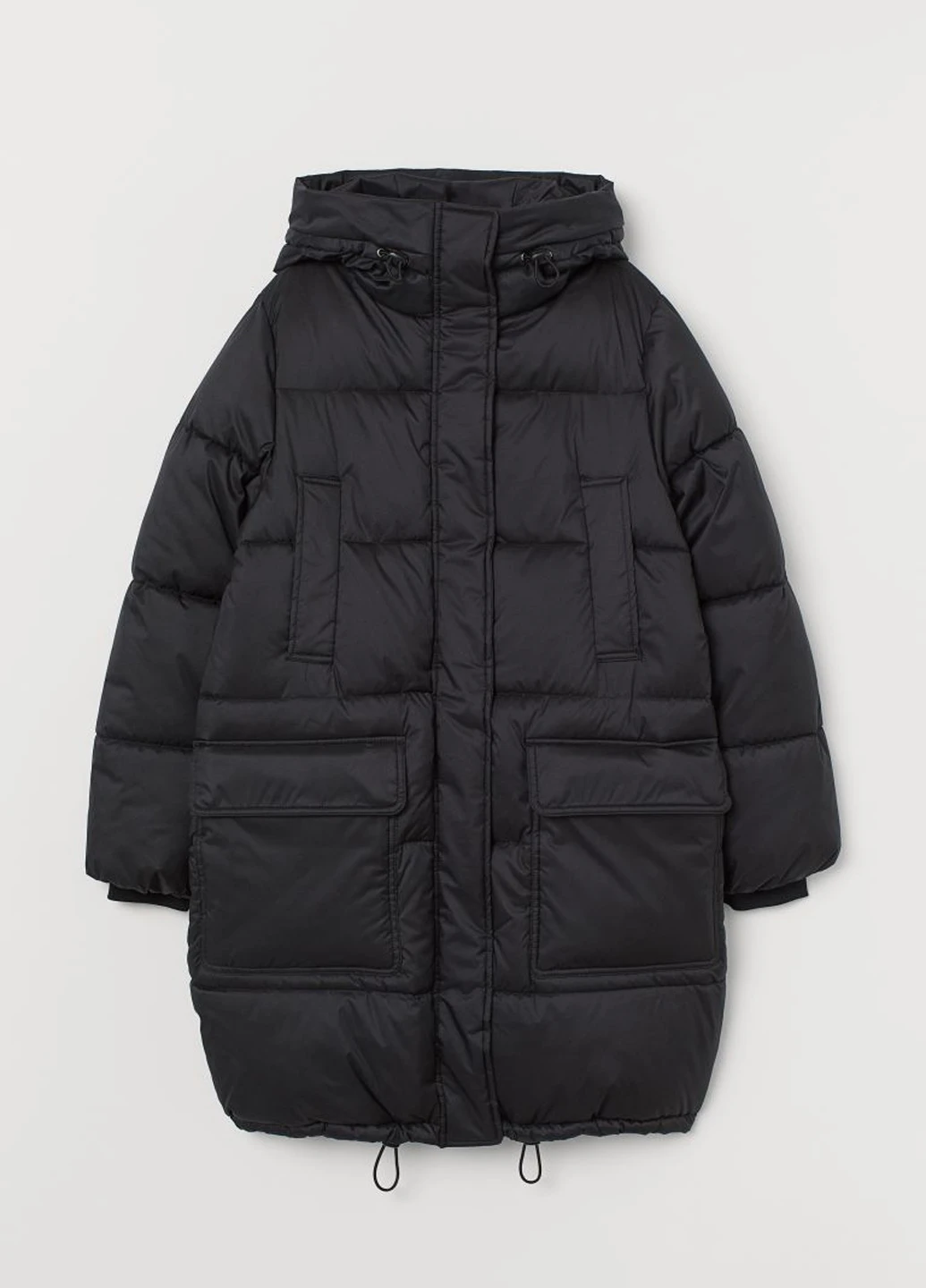 Чорна зимня куртка H&M
