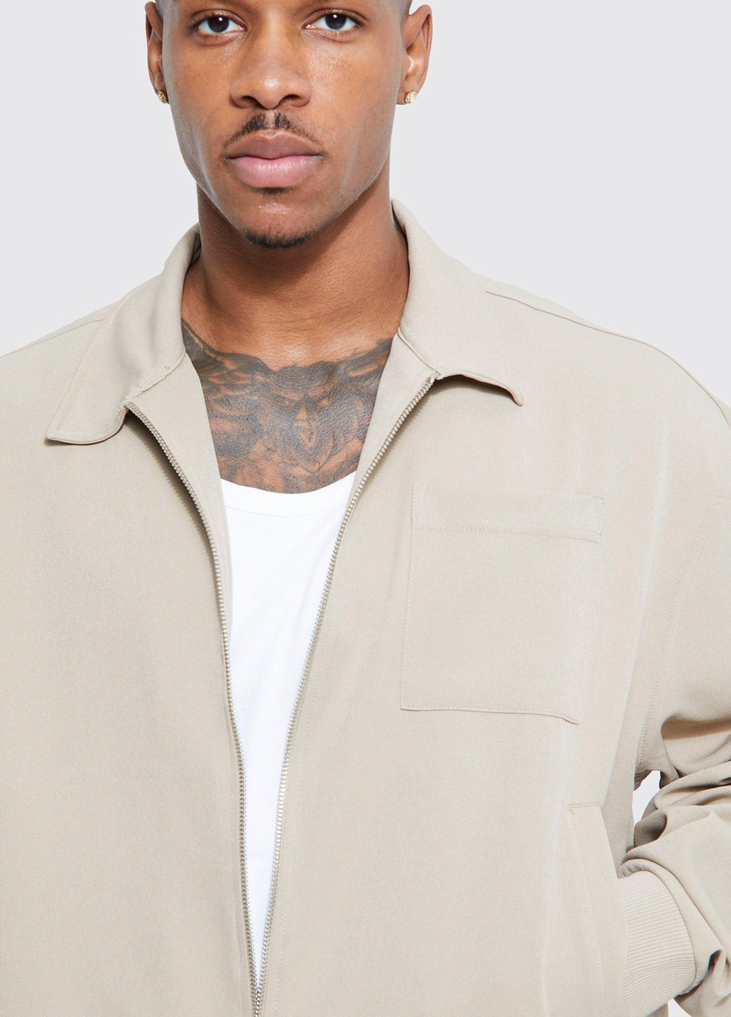 Светло-бежевая демисезонная куртка Boohoo