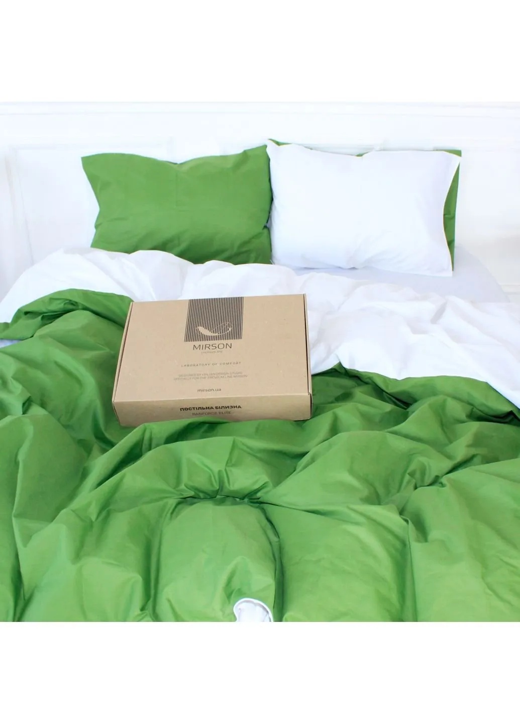 Постельное белье Ranforce Elite Green Diego 200х220 Евро (2200004679631) Mirson (254074380)