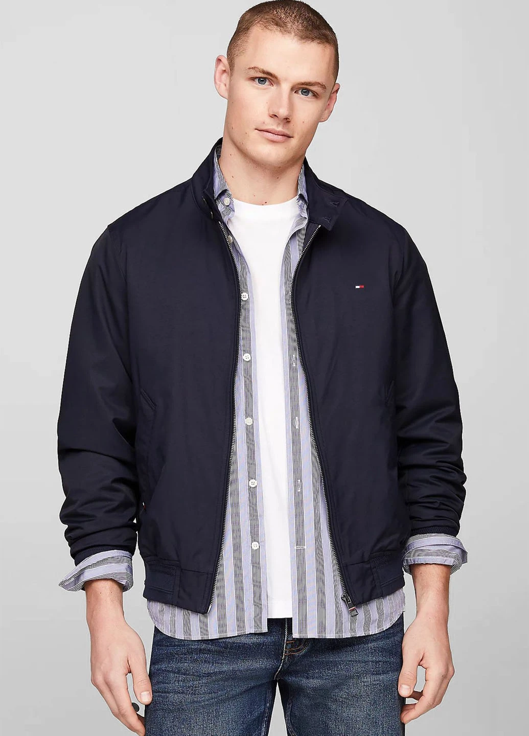 Темно-синяя демисезонная куртка Tommy Hilfiger