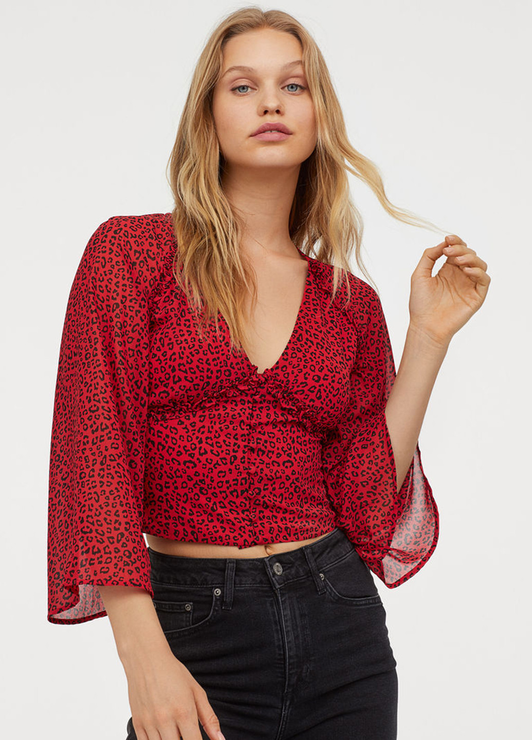Красная демисезонная блуза H&M