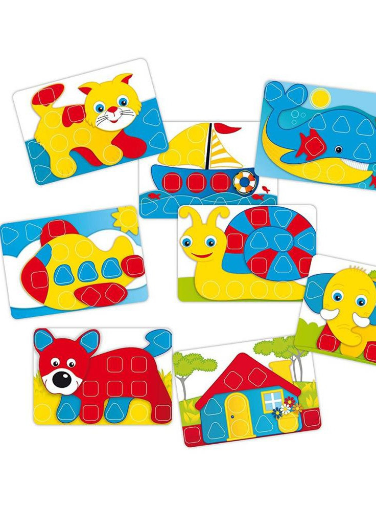 Набір для творчості Мозаїка 30 великих фішок + дошка-кейс (4401-Q) Quercetti (202374607)