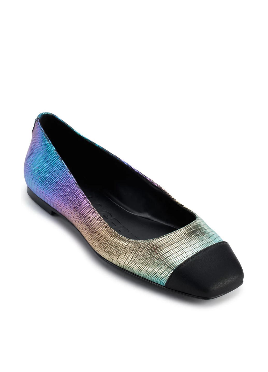 Женские балетки Karl Lagerfeld | комбинированные градиенты без декора искусственная кожа, натуральная кожа (335388941)