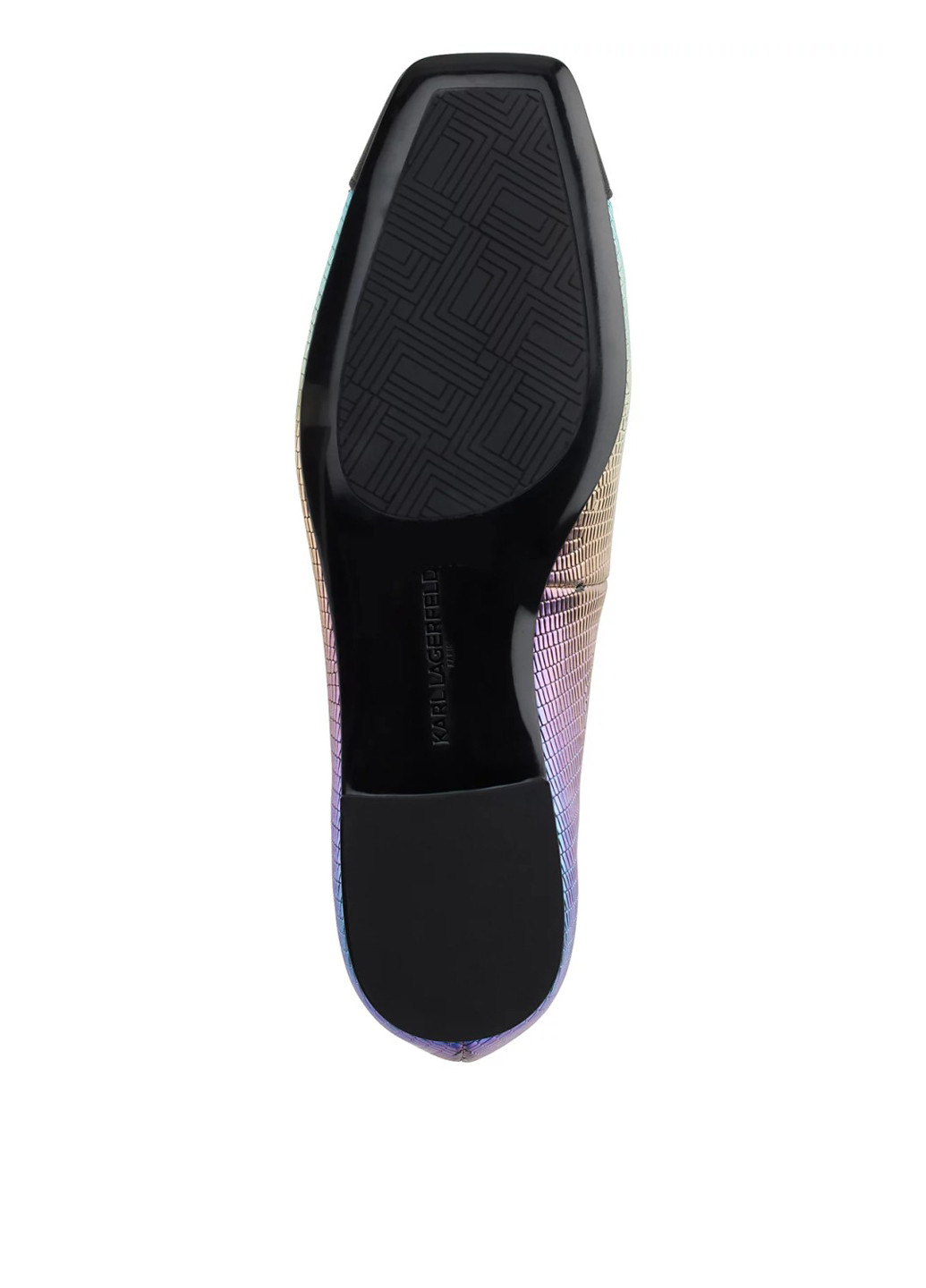 Женские балетки Karl Lagerfeld | комбинированные градиенты без декора искусственная кожа, натуральная кожа (335388941)