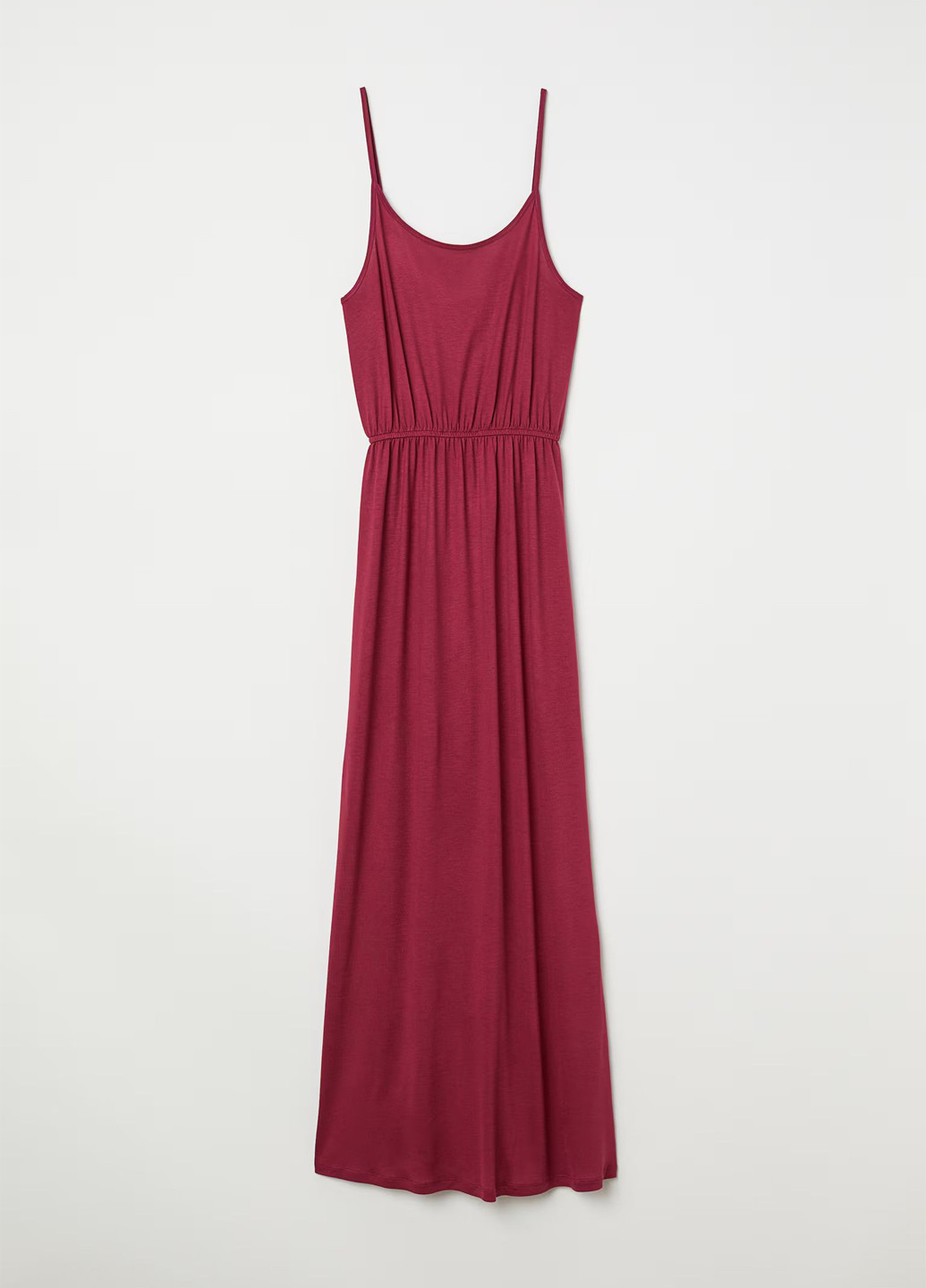 Бордовое кэжуал платье платье-майка H&M однотонное