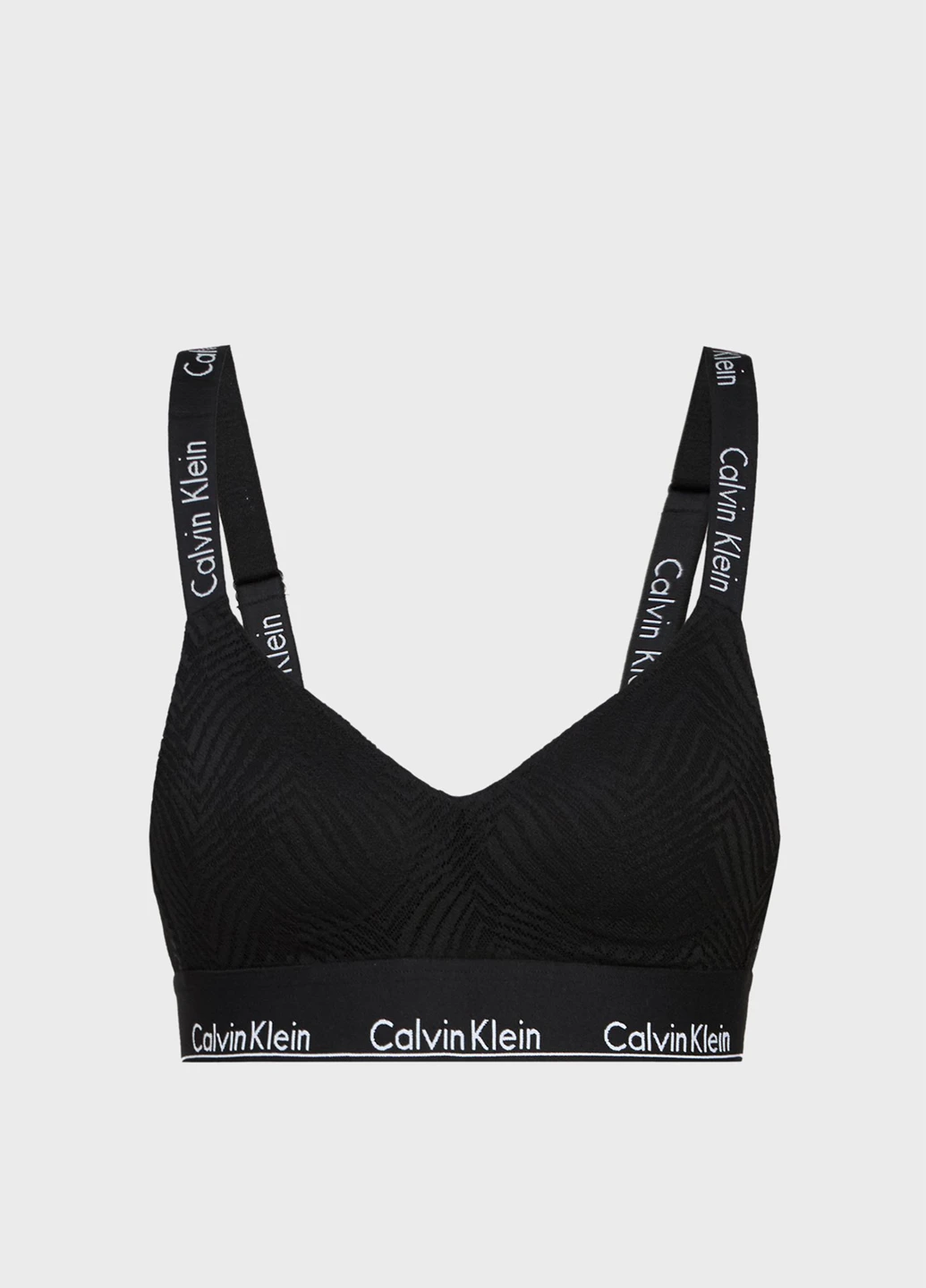 Чорний топ бюстгальтер Calvin Klein з кісточками поліамід
