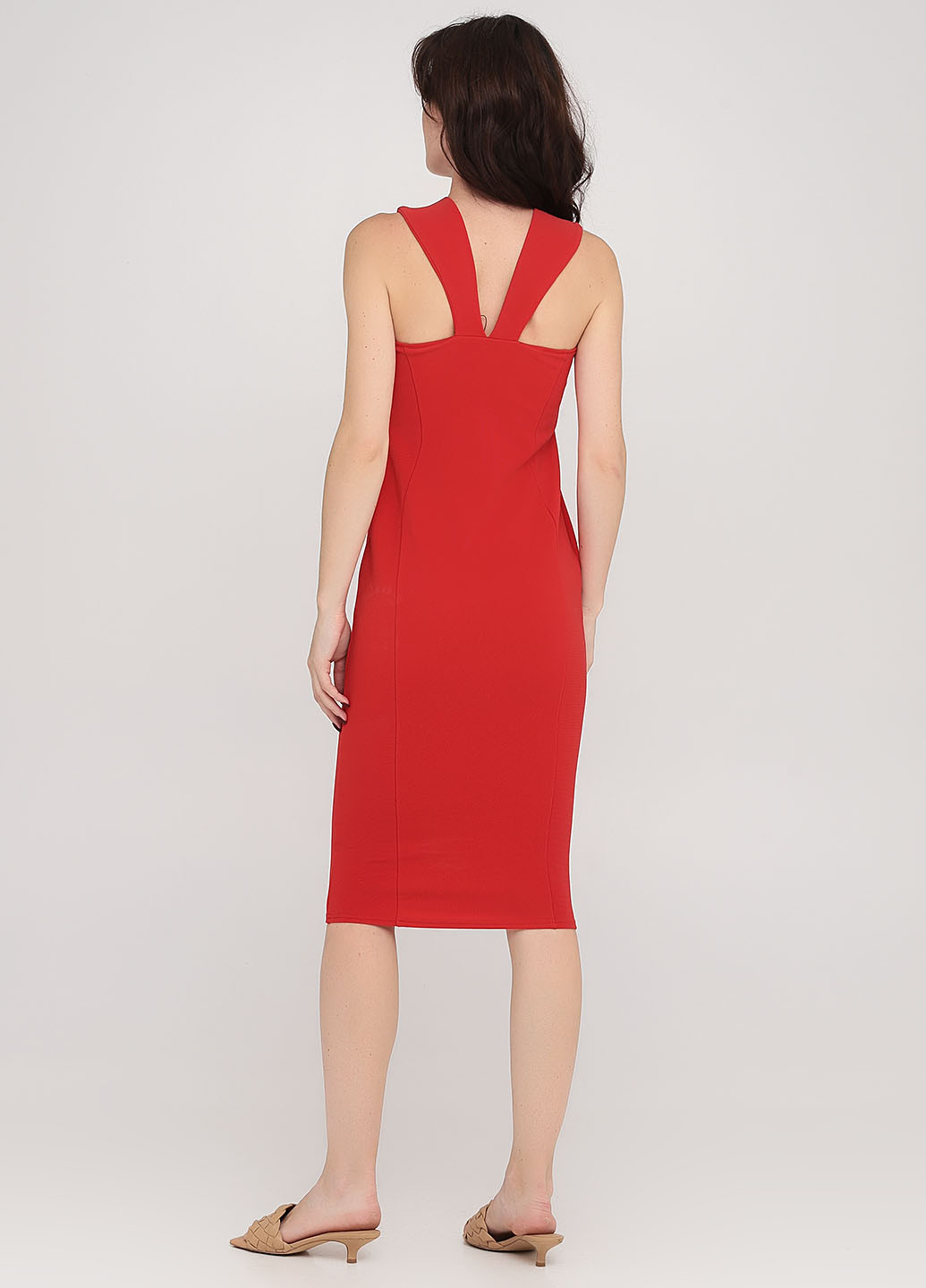 Красное кэжуал платье Asos однотонное