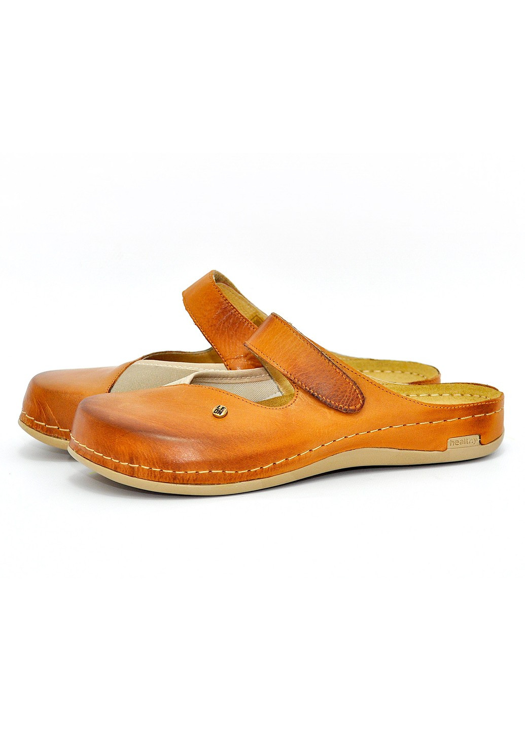 Коричневые женские сабо кожаные 953 Leon