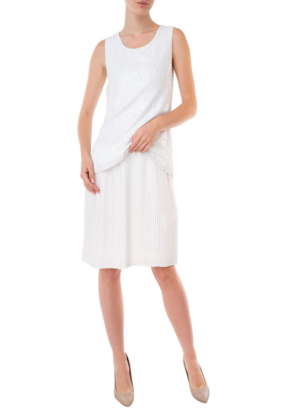 Білий кежуал плаття, сукня Trussardi Jeans однотонна