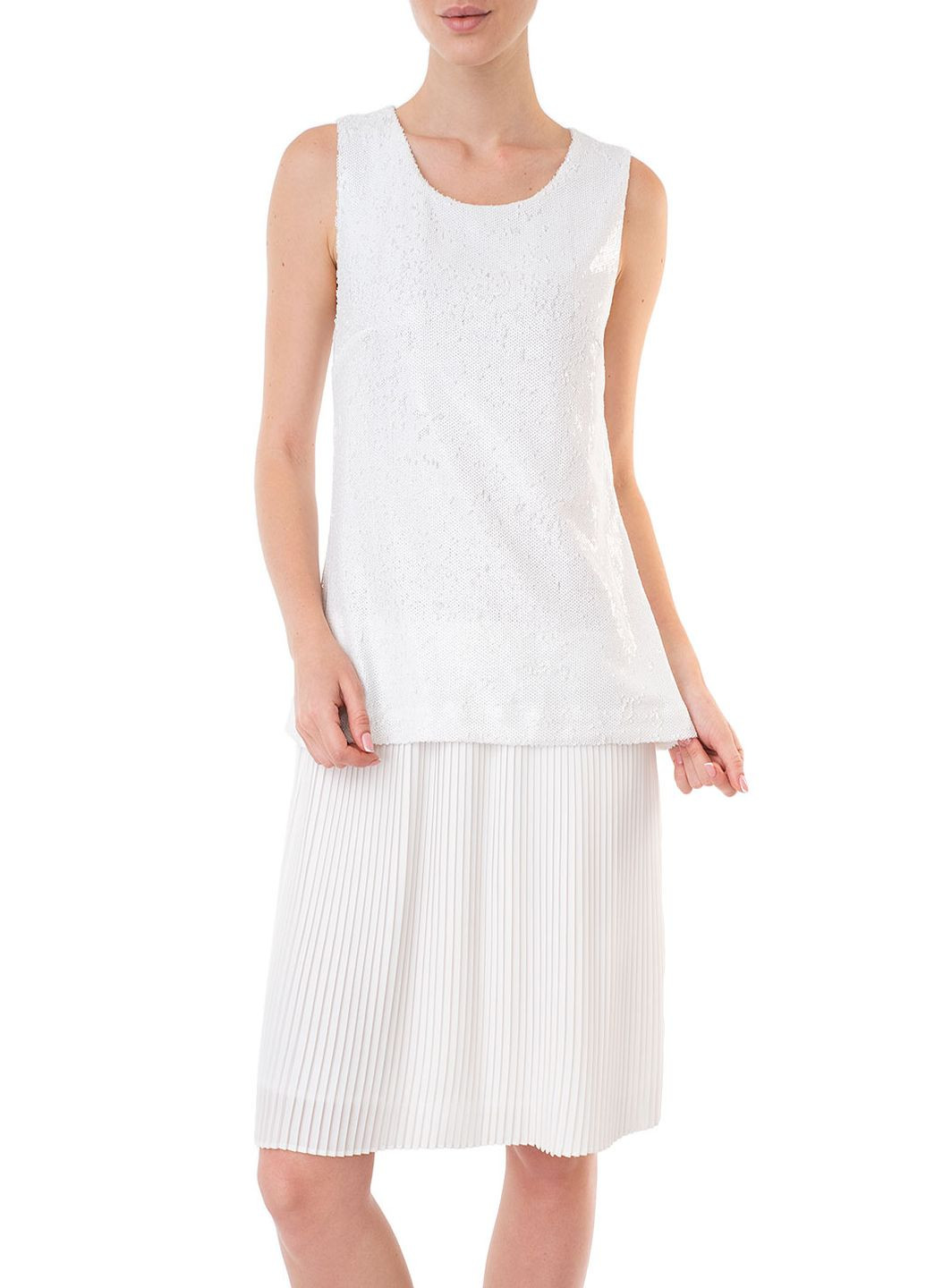 Білий кежуал плаття, сукня Trussardi Jeans однотонна