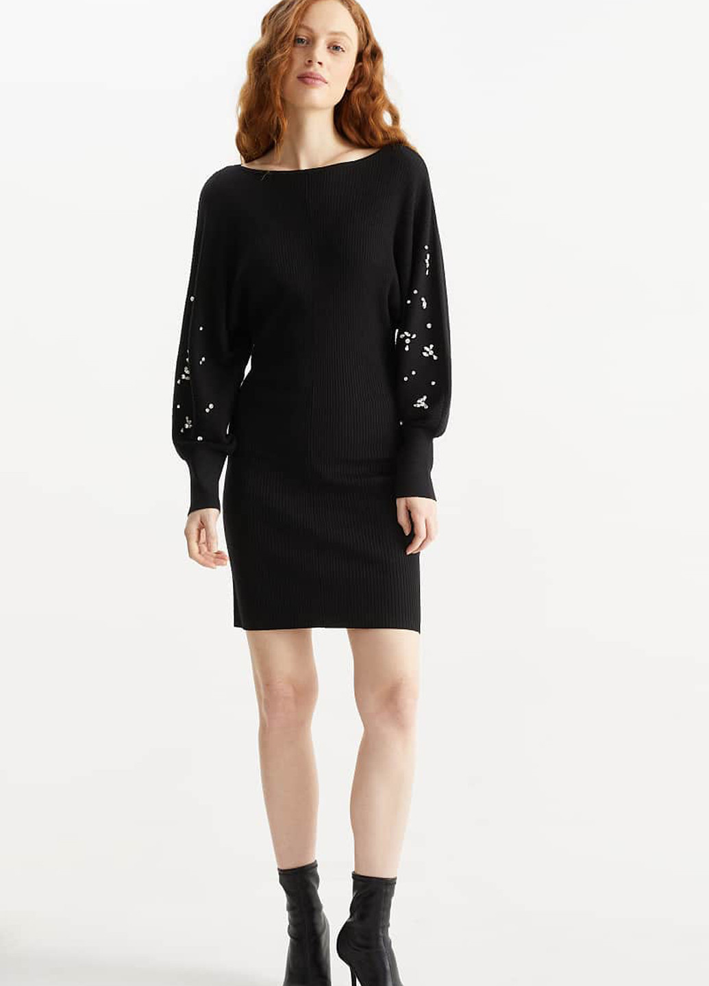 Чорна кежуал сукня футляр C&A однотонна