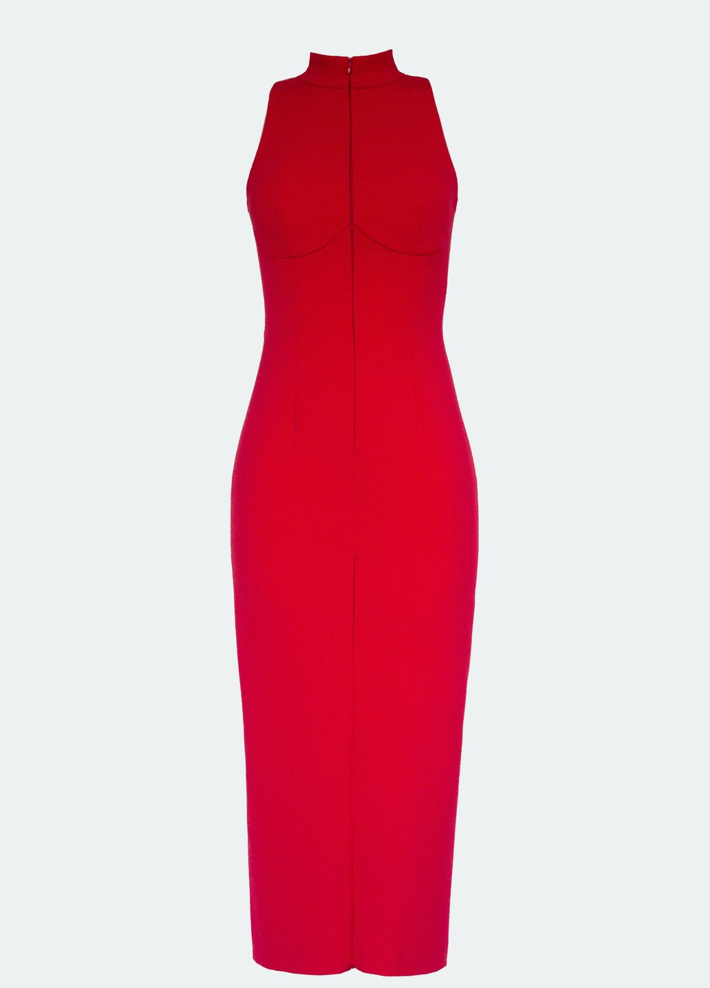 Красное кэжуал платье футляр Gepur однотонное