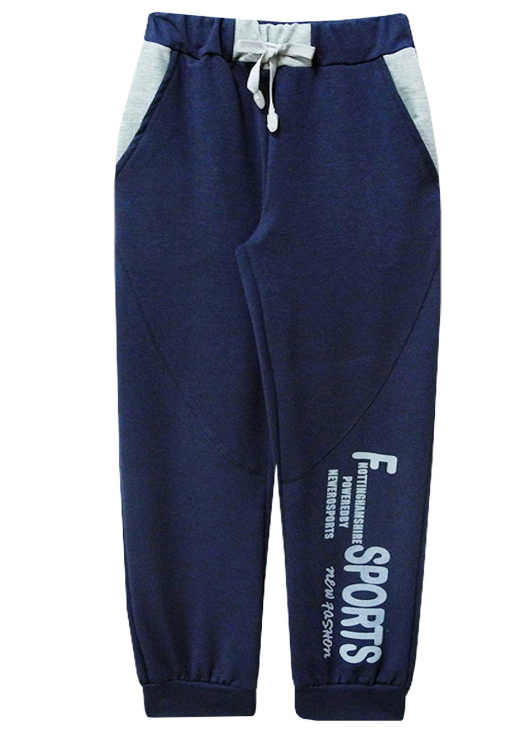Темно-синие спортивные демисезонные брюки джоггеры Клим