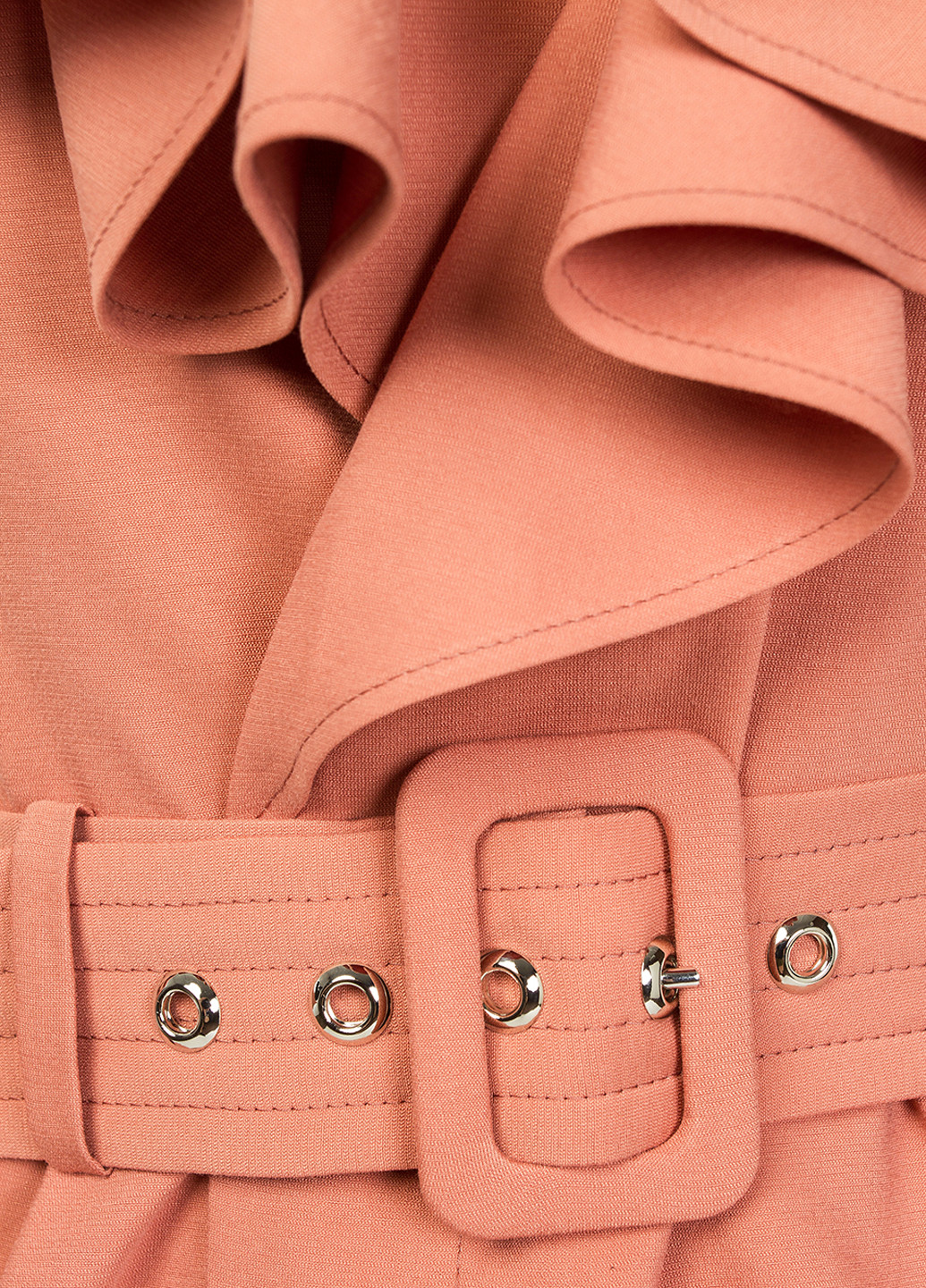 Розово-коричневое кэжуал платье на запах BGL однотонное