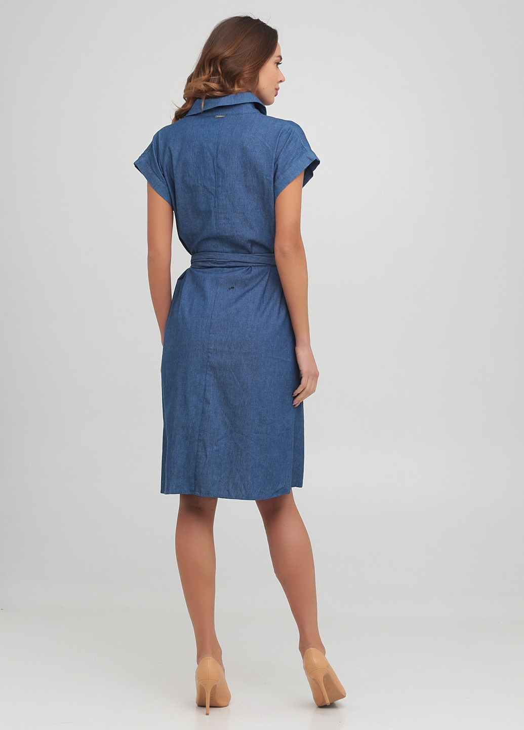 Синя кежуал сукня сорочка PDK однотонна