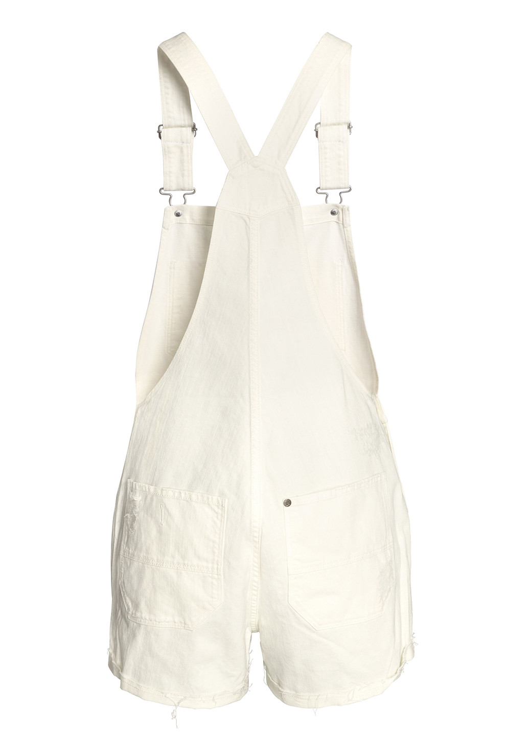 Комбинезон H&M комбинезон-шорты однотонный белый денил