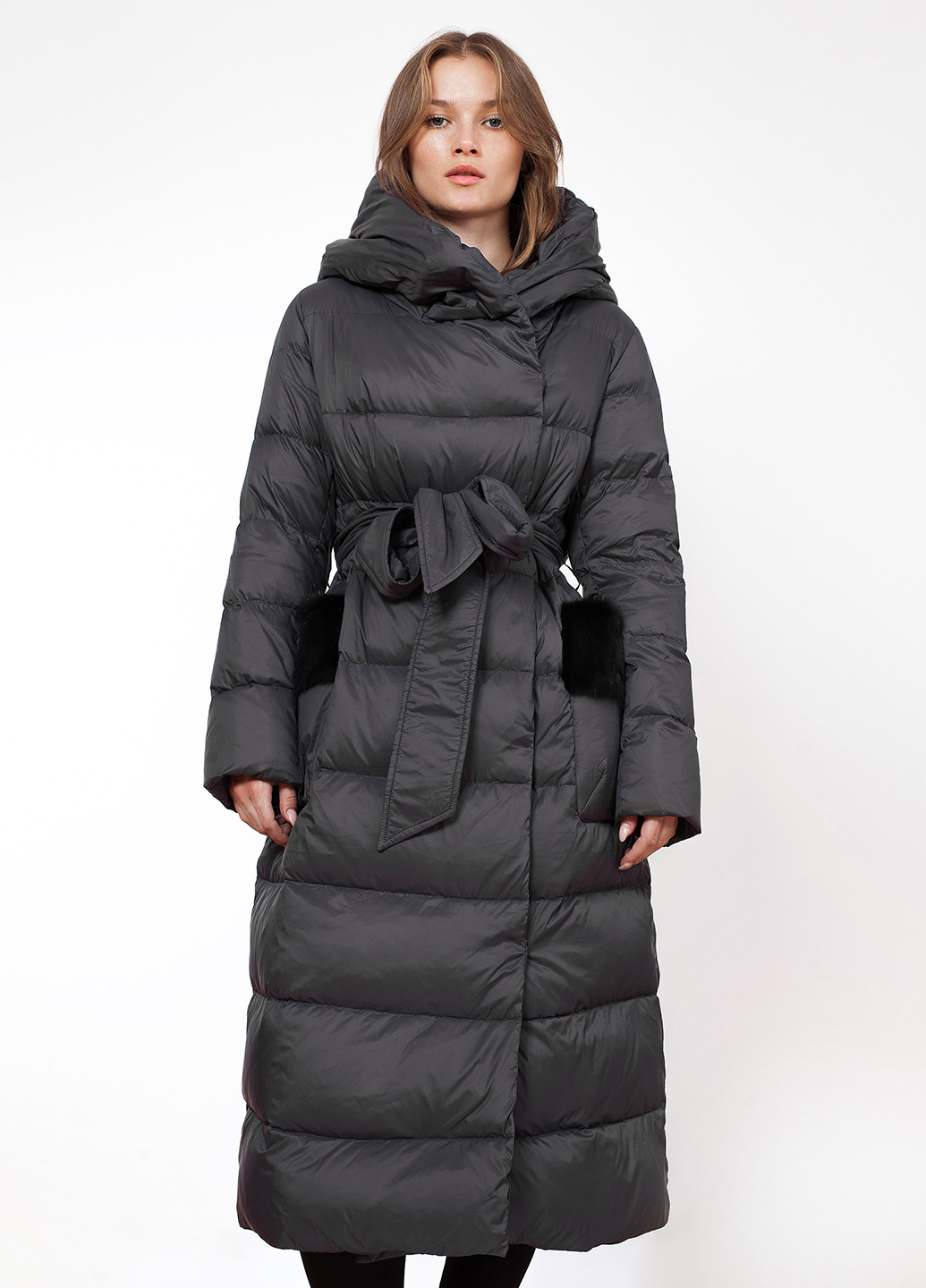 Графітовий зимній Пуховик Basconi