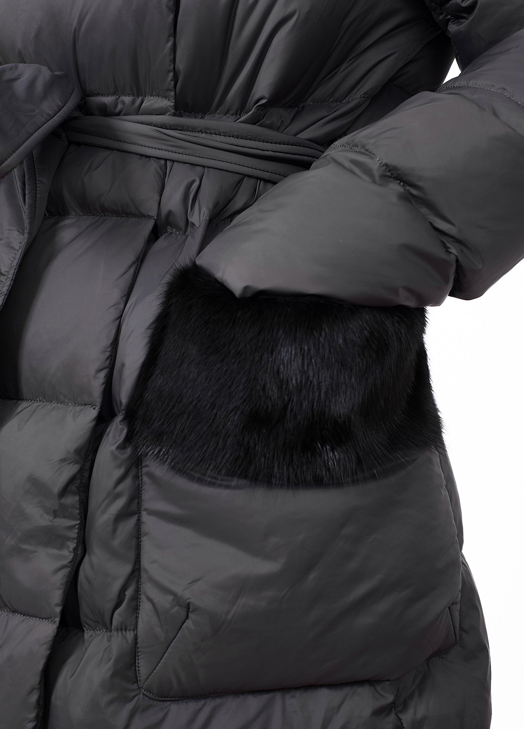Графітовий зимній Пуховик Basconi