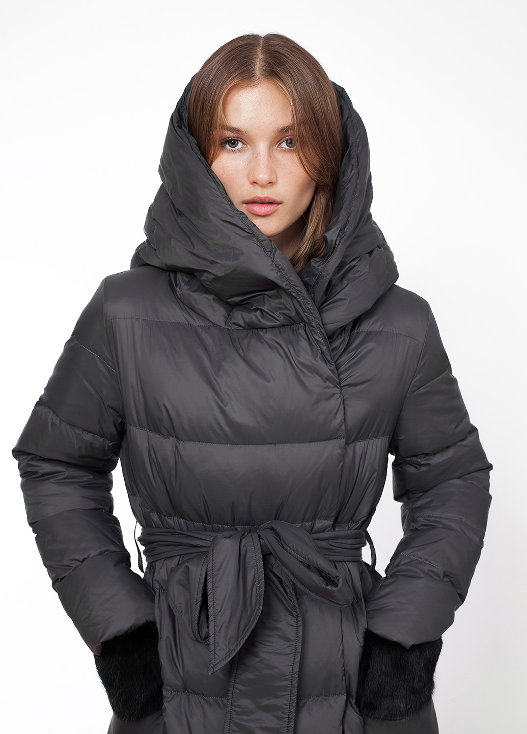 Графітовий зимній Пуховик Basconi