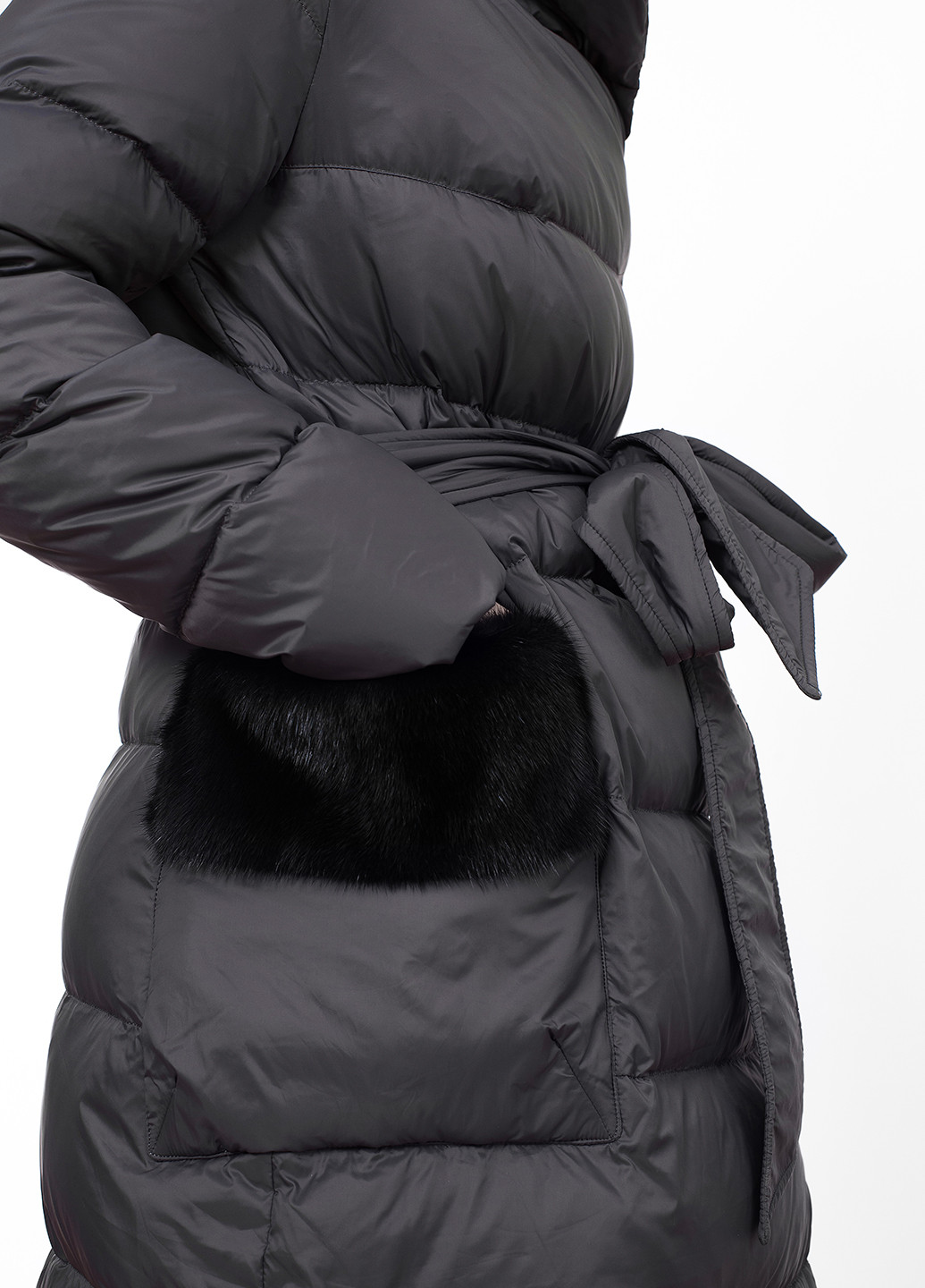 Графітовий зимній Пуховик Basconi