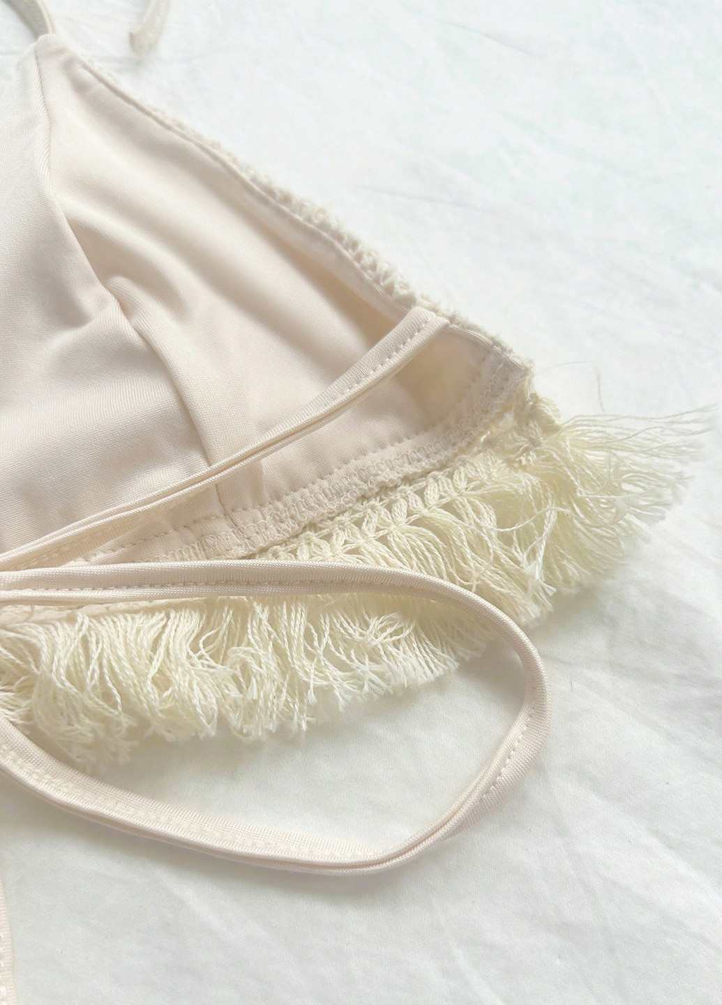 Светло-бежевый летний комплект (топ, брюки) SHEIN