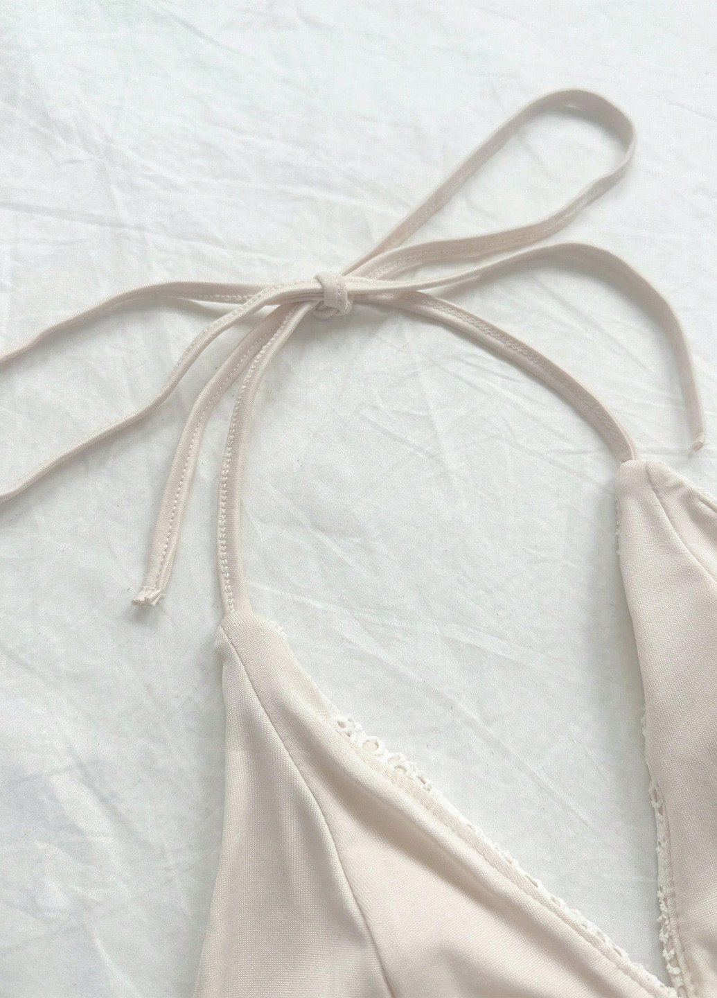 Светло-бежевый летний комплект (топ, брюки) SHEIN