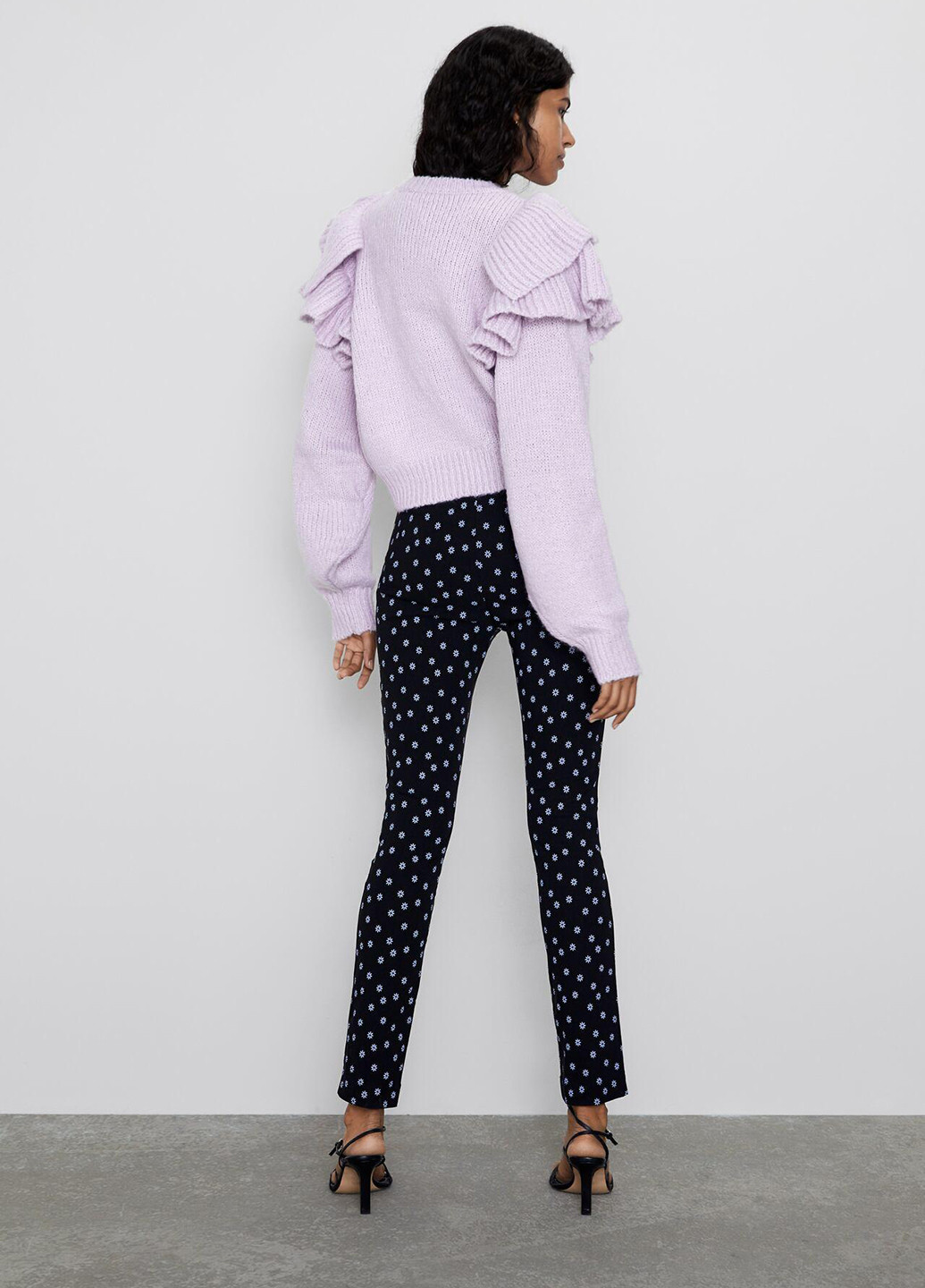 Штани демісезон,чорний в візерунки, Zara (244286826)