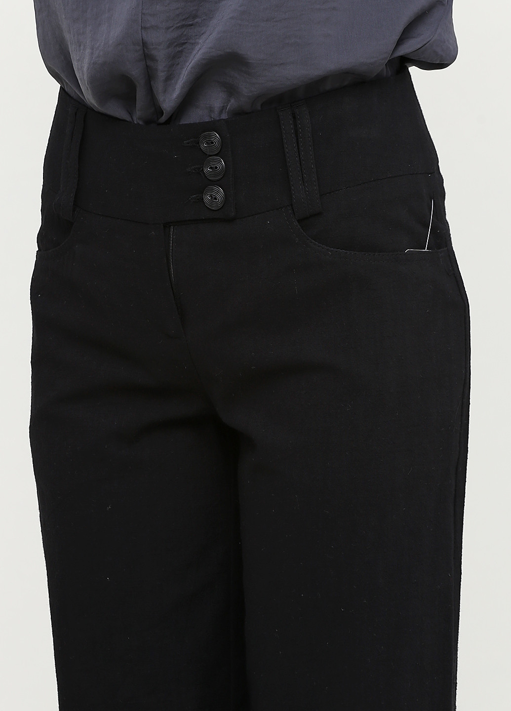 Черные кэжуал летние прямые брюки Stefanie L