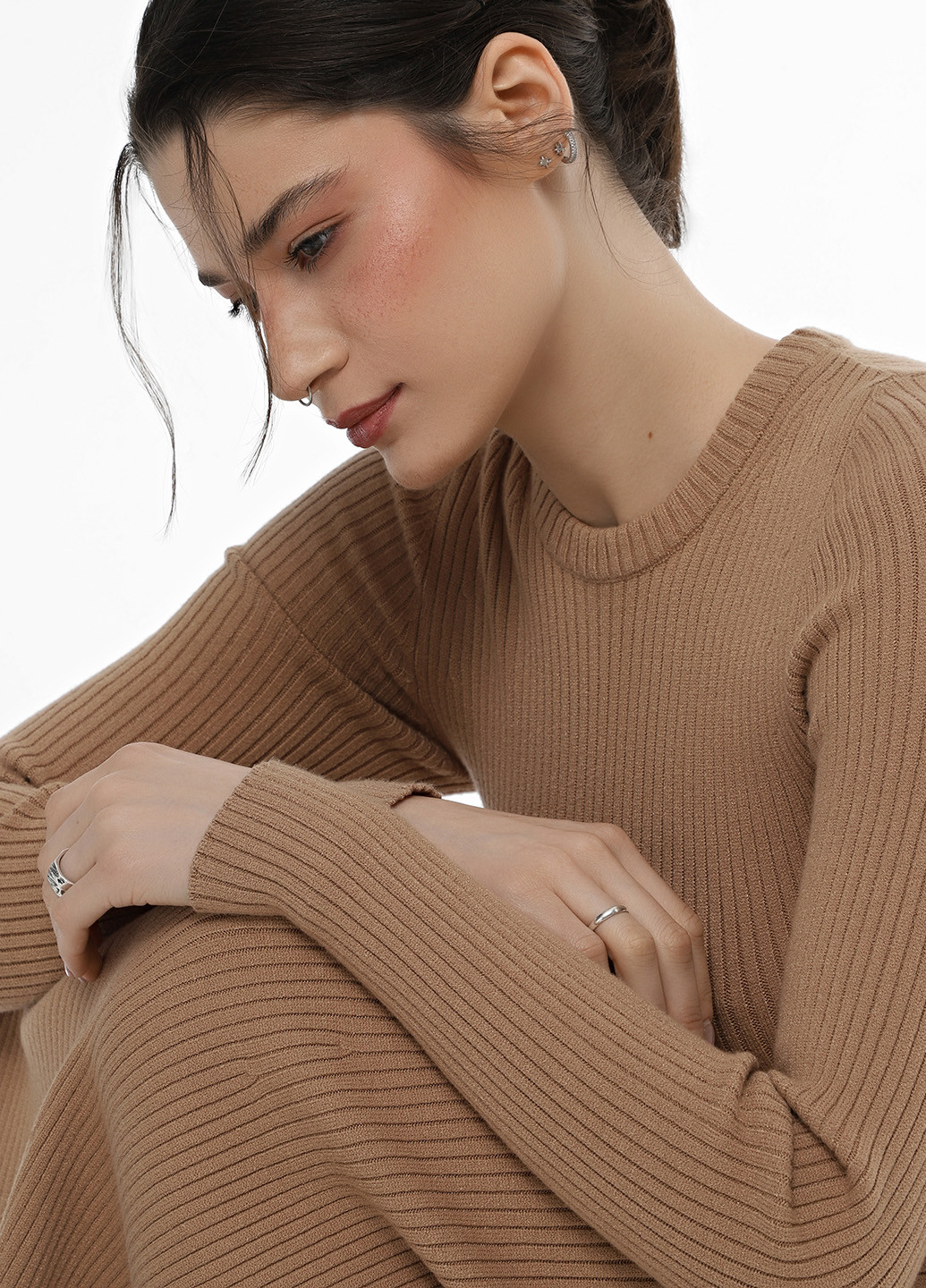 Бежева кежуал сукня Promin однотонна