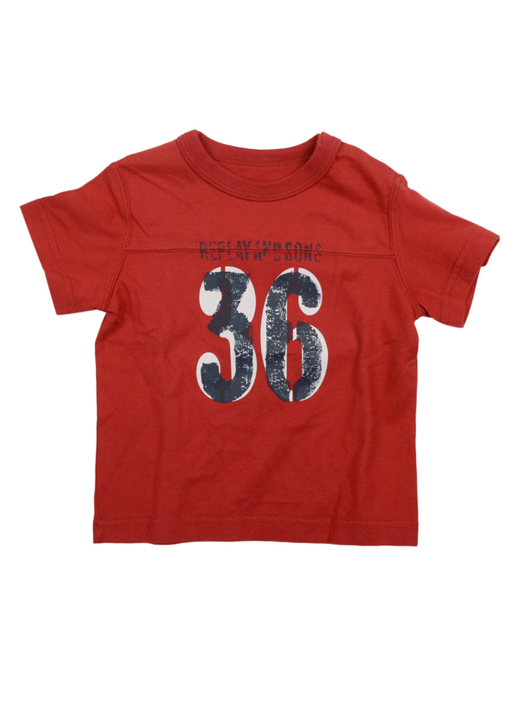 Красная летняя футболка с коротким рукавом Replay & Sons